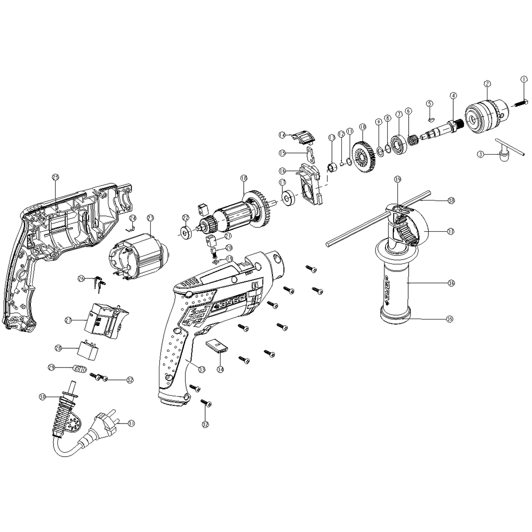 Дрели ударные ДУ-П800