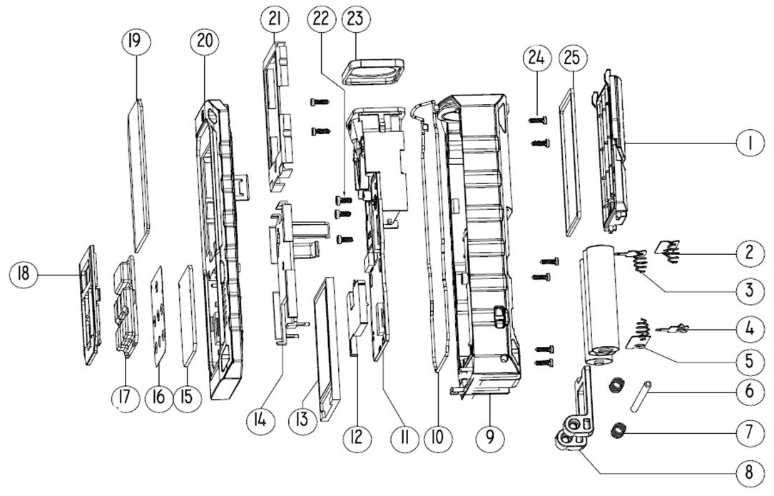 ЗАПЧАСТИ ДЛЯ ДАЛЬНОМЕРА ЛАЗЕРНОГО ELITECH ЛД 60 PROF