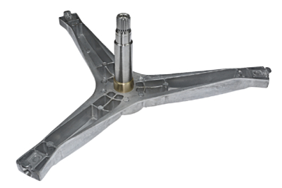 Крестовина барабана стиральной машины Samsung, лучи 24,5 см, вал 13,5 см, d - 30 мм, крепление под болт, DC97-14370E, DC97-14370H, латунная втулка